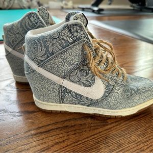 Nike Dunk Sky Hi wedge Paisley size 10